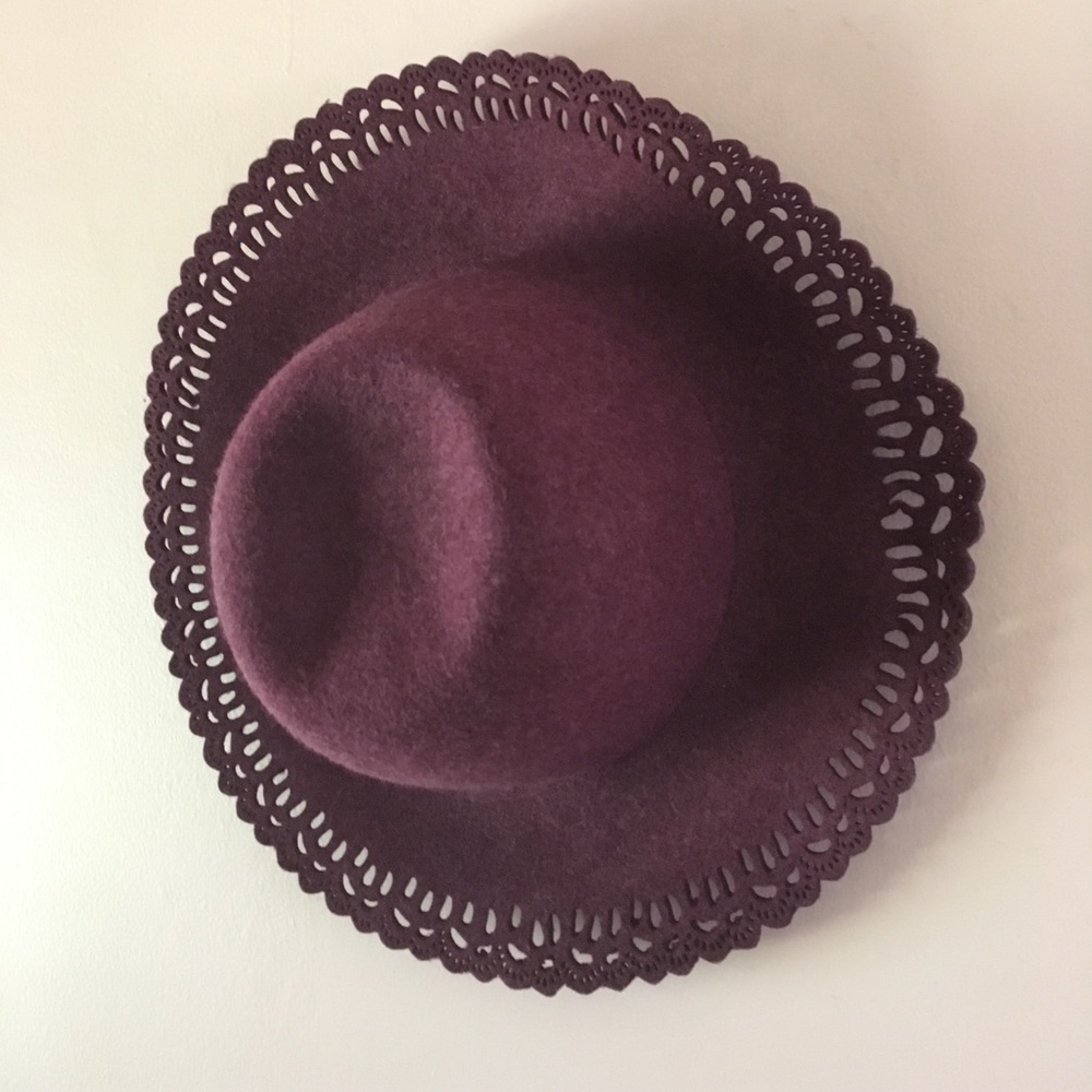 Target 100% Wool Floppy Hat Plum Purple One Size